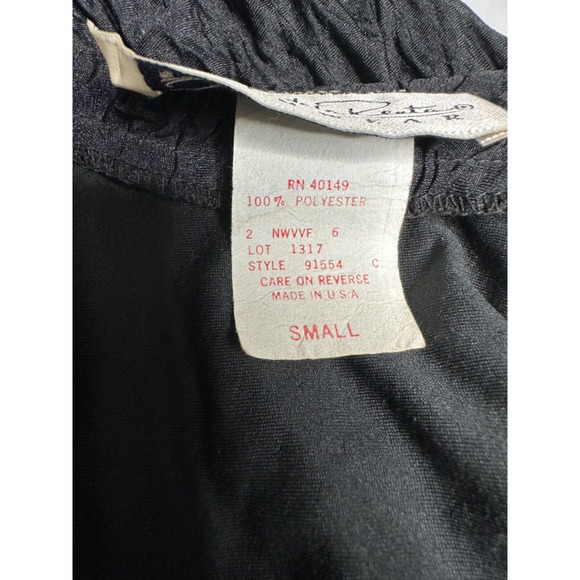 Oscar De La Renta Vintage Swimwear Size Small Black Cover Up Fun Retro 80s Style - Picture 6 of 12